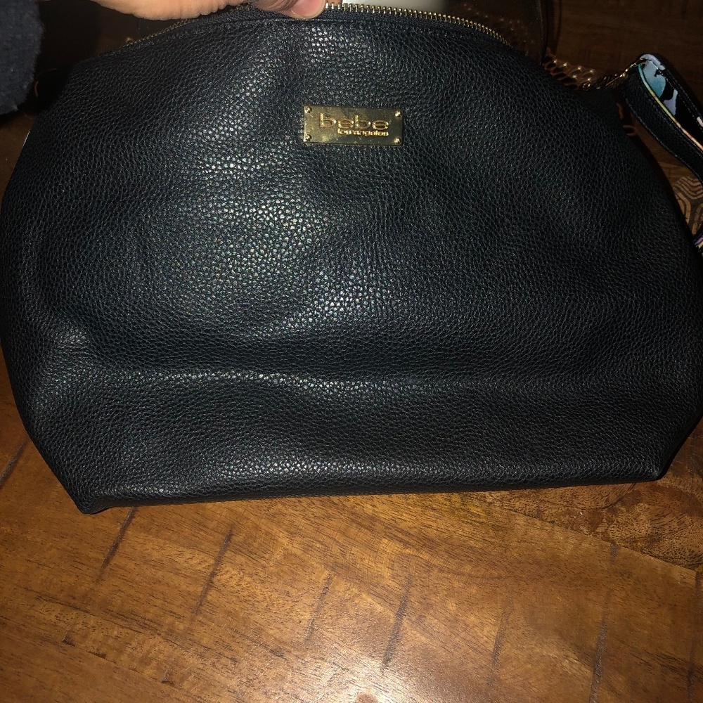 Black Bebe soft leather purse
